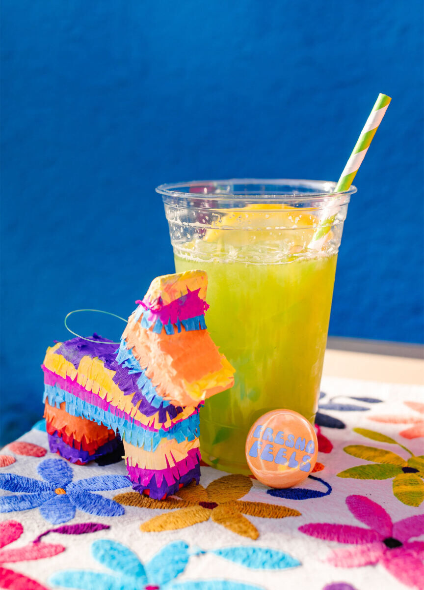 Aguas frescas were on offer during this vibrant, outdoor wedding, adding refreshing options to the drink menu but also pops of color.